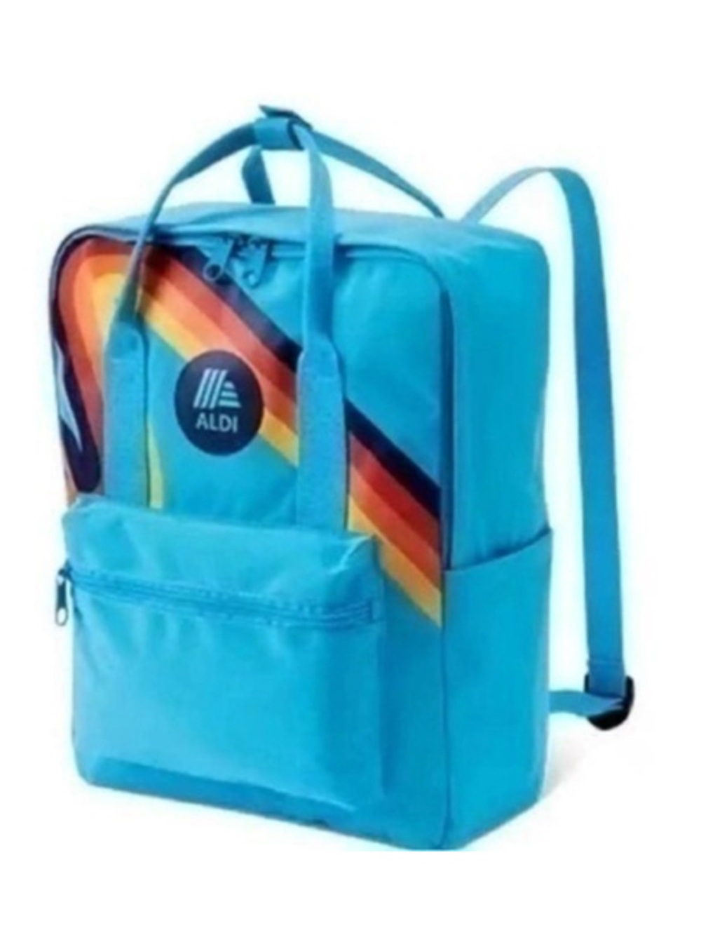 🌸NWT Aldi Blue Retro Stripe Backpack